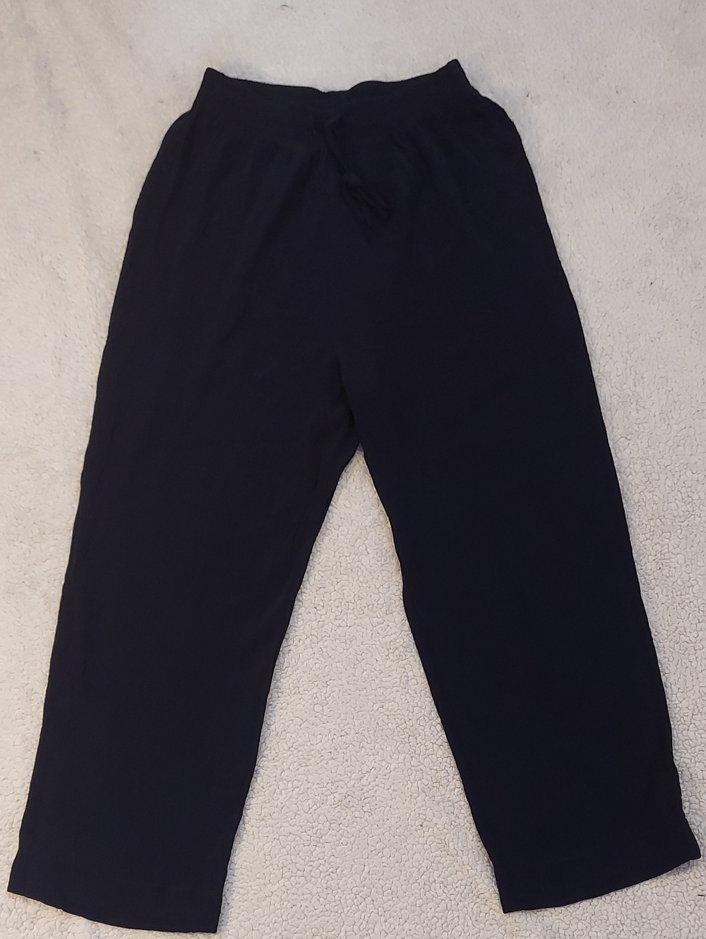 TOTO N KO Black Elastic Drawstring Waist Womens Pants Size Medium